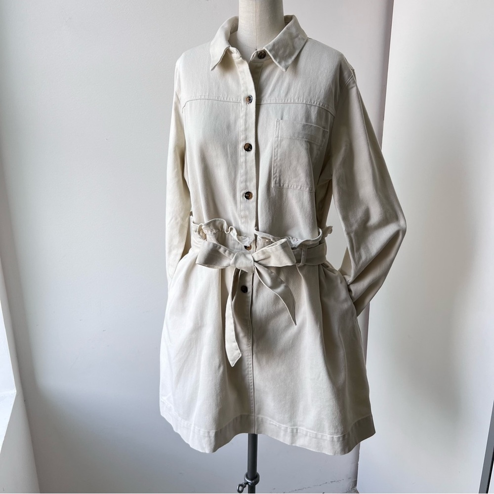 Off White Denim Zara dress belted - Picture 6 of 14